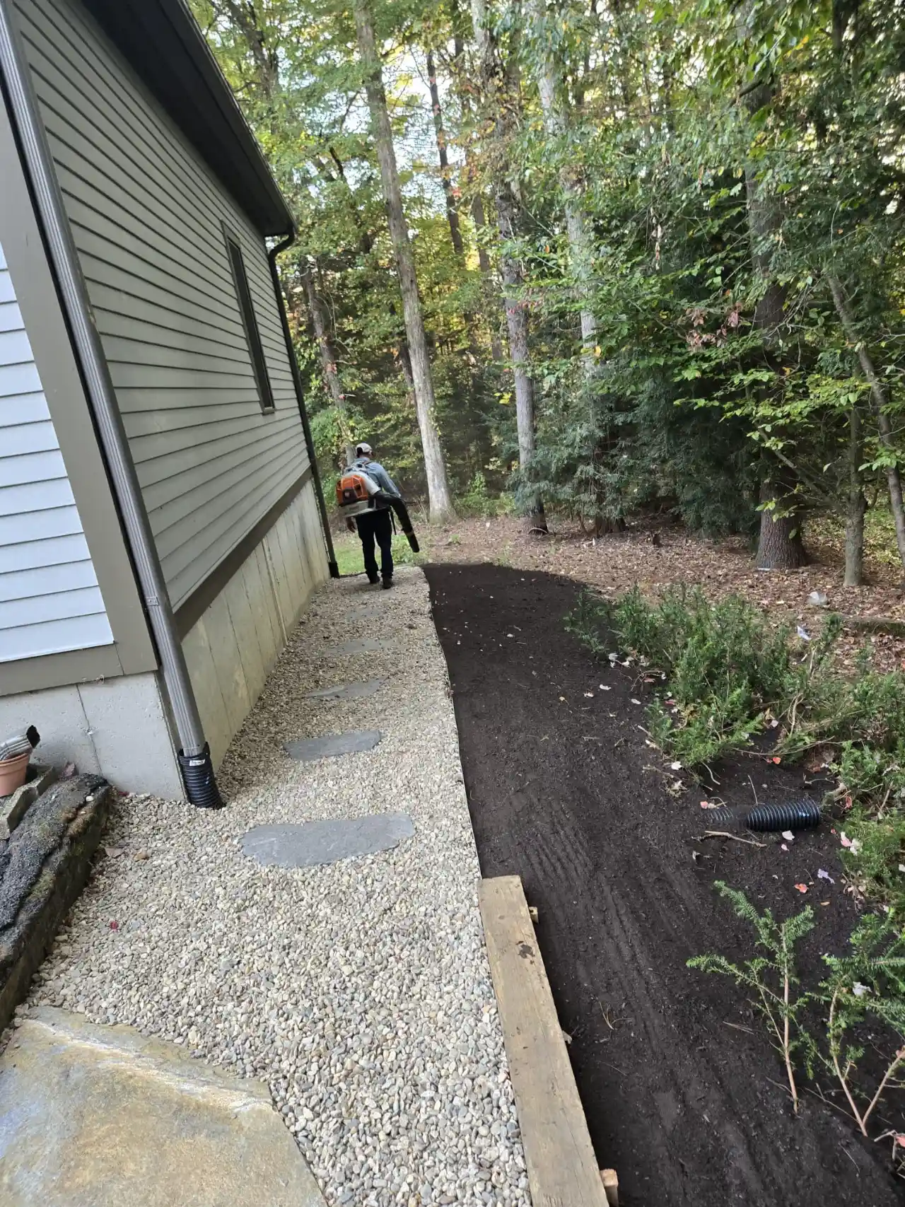 Spring cleanup crew working on Massachusetts property